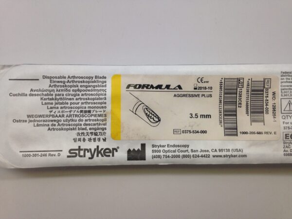 STRYKER Formula Aggressive 0375-534-000 3.5MM (лезвие для артроскопии 3.5мм)