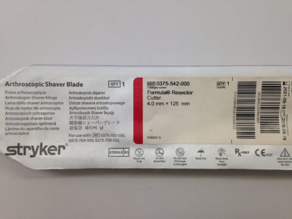 STRYKER Formula Resector 0375-542-000 4.0MM (лезвие для артроскопии 4мм)