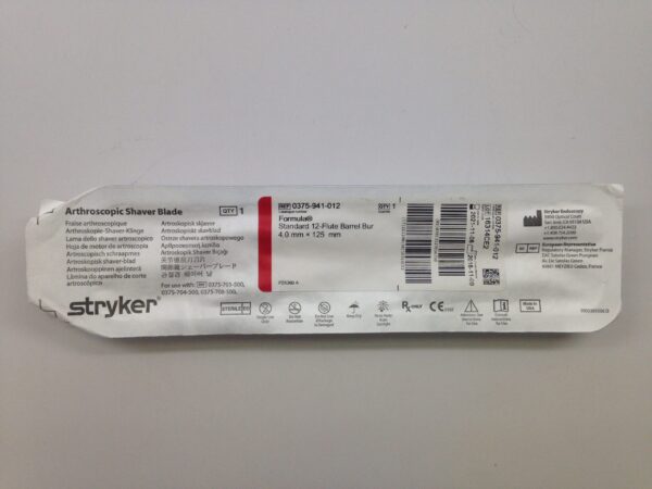 STRYKER Formula Standart 0375-941-012 4.0MM BARREL BUR 12-FLUTE (одноразовый нож для артроскопии 4мм х 125м)